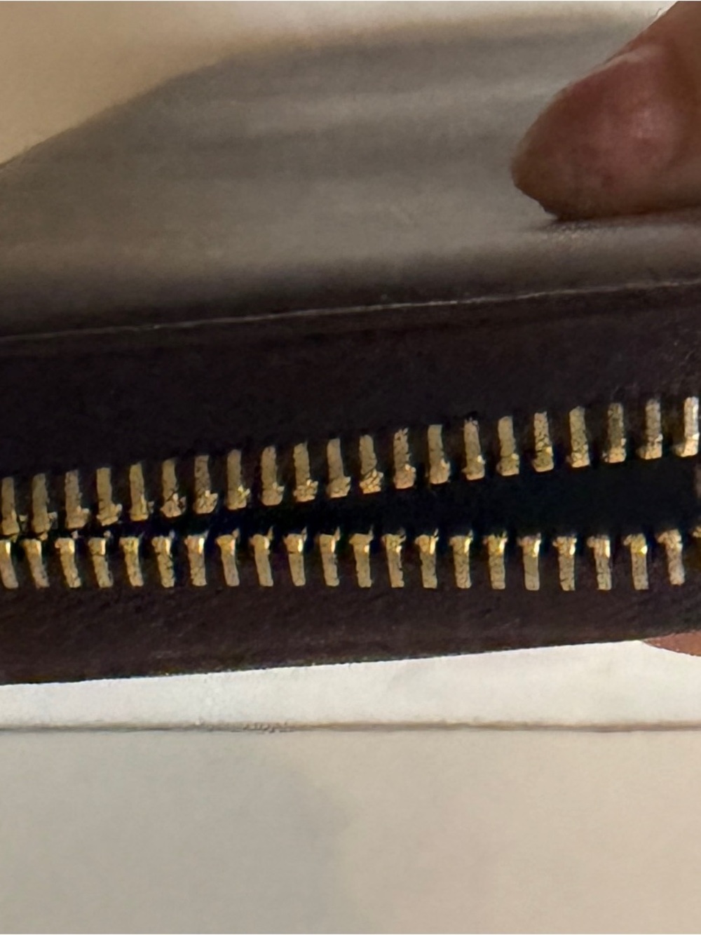 Saint Laurent Dark Brown Leather Wallet with Gold Y Hardware - Picture 10 of 15
